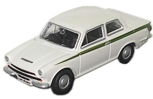 Oxford Diecast Ford Cortina MkI Ermine White/Green OD76COR1001