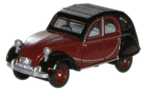 Oxford Diecast Citroen 2CV Maroon/Black OD76CT001