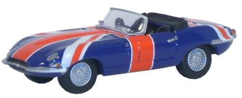 Oxford Diecast Jaguar E Type Union Flag (Austin Powers) OD76ETYP005