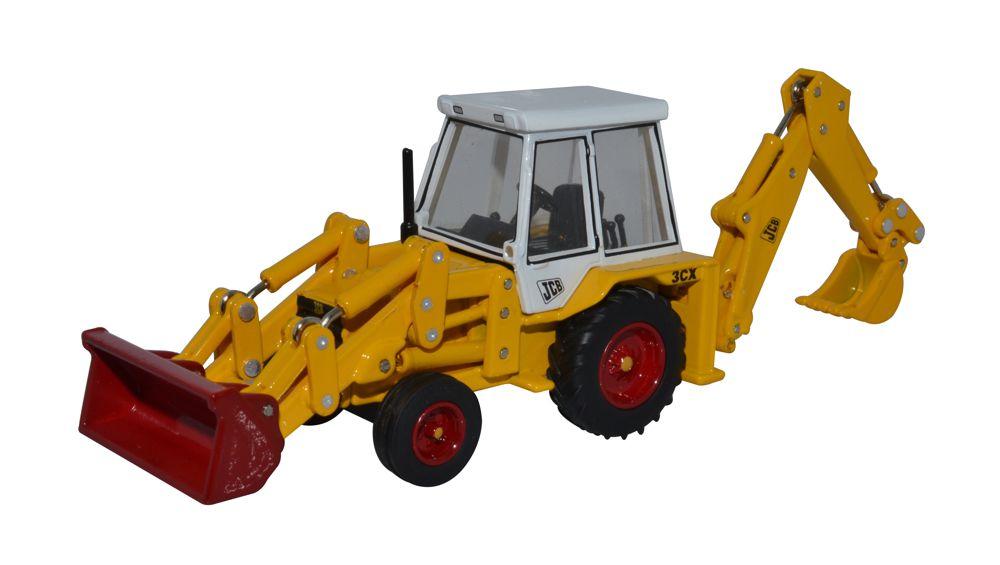 Oxford Diecast JCB 3CX 1980s Backhoe Loader OD76JCX003