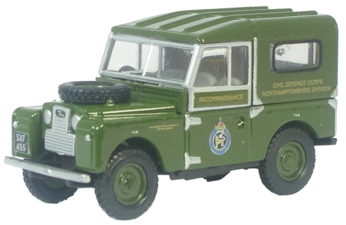 Oxford Diecast Land Rover Series I 88&#39;&#39; Hard Top Civil Defence OD76LAN188001