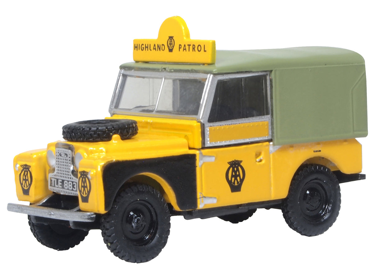 Oxford Diecast Land Rover Series I 88&#39;&#39; Canvas AA Highland Patrol OD76LAN188025