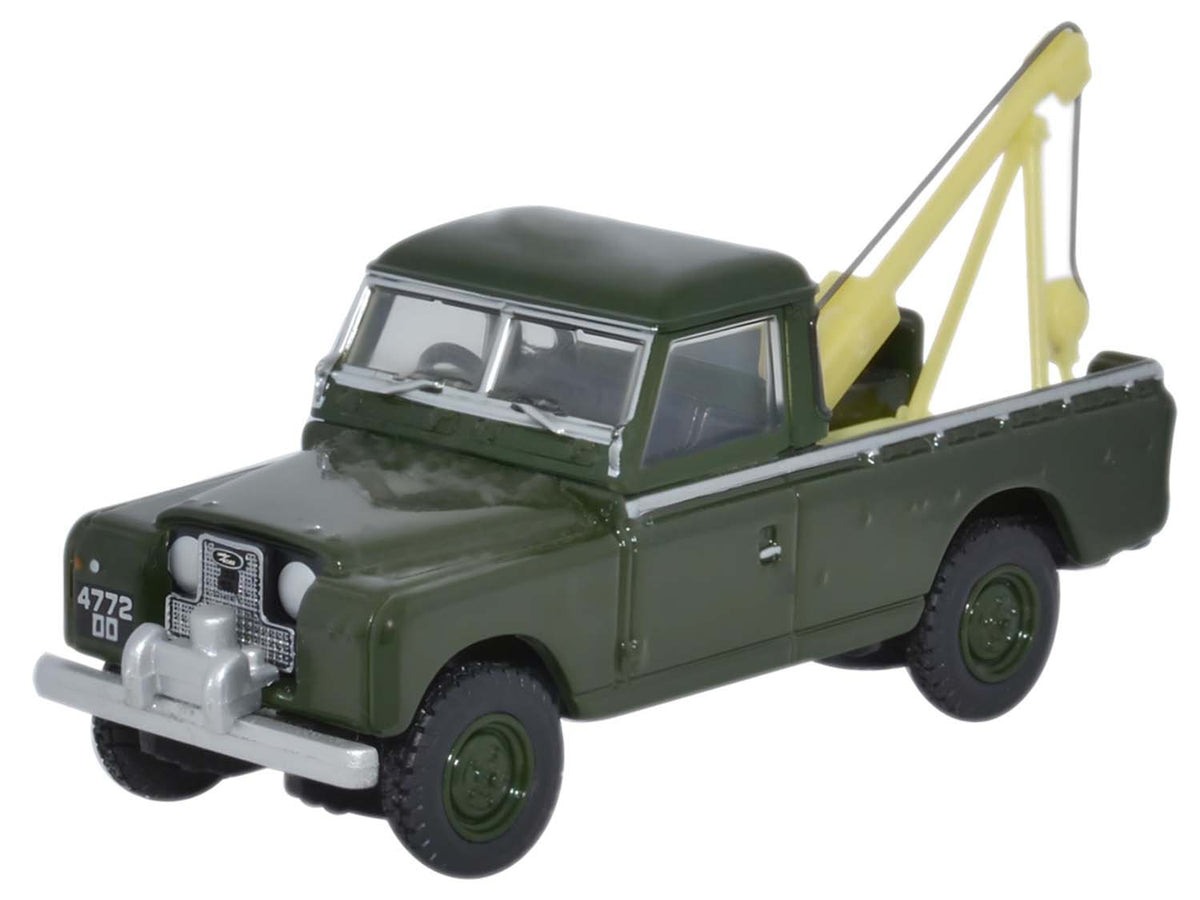 Oxford Diecast Land Rover Series II Tow Truck Bronze Green OD76LAN2009