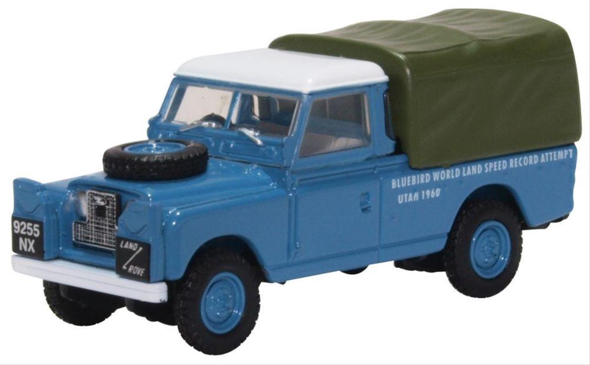 Oxford Diecast Land Rover Series II LWB Canvas Bluebird Land Speed Record OD76LAN2020