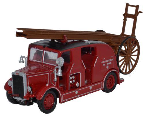 Oxford Diecast Leyland Cub FK7 City of Canterbury Fire Brigade OD76LC002