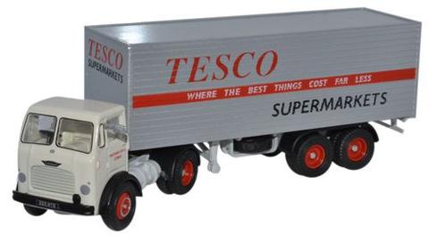 Oxford Diecast Leyland Octopus Beaver Box Trailer Tesco OD76LO001