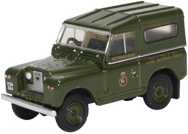 Oxford Diecast Land Rover Series II SWB Hard Back Civil Defence OD76LR2S005