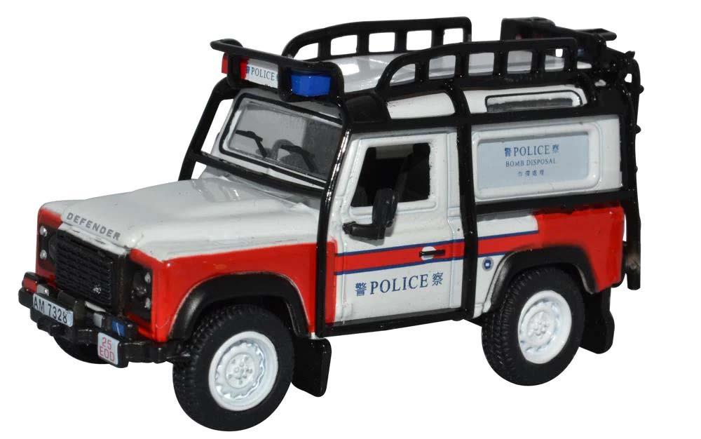 Oxford Diecast Land Rover Defender 90 Station Wagon Hong Kong Police OD76LRDF011