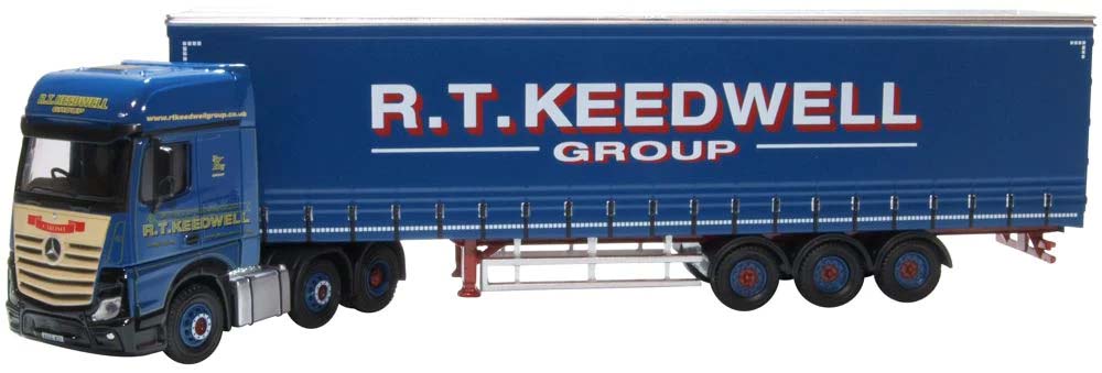 Oxford Diecast Mercedes Actros GSC Curtainside R T Keedwell OD76MB011