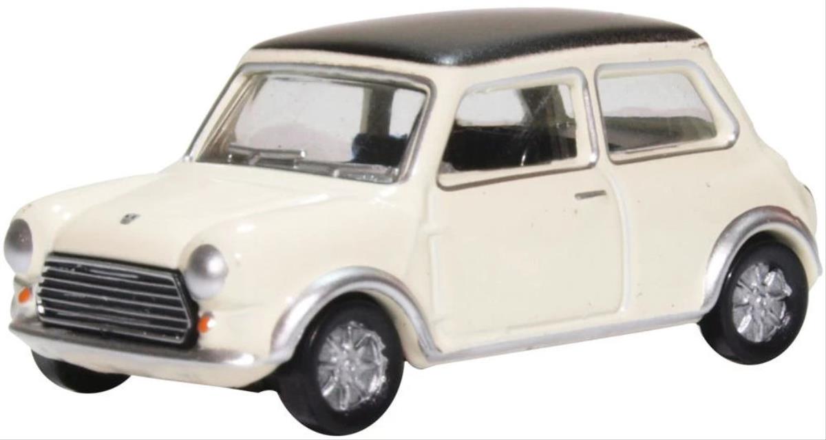 Oxford Diecast Mini Cooper S MkII Snowberry White/Black OD76MCS004