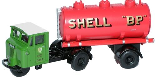 Oxford Diecast Mechanical Horse Tank Trailer Shell-Mex &amp; BP Ltd OD76MH012