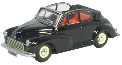 Oxford Diecast Moris Minor Soft Top Open Black OD76MMC002