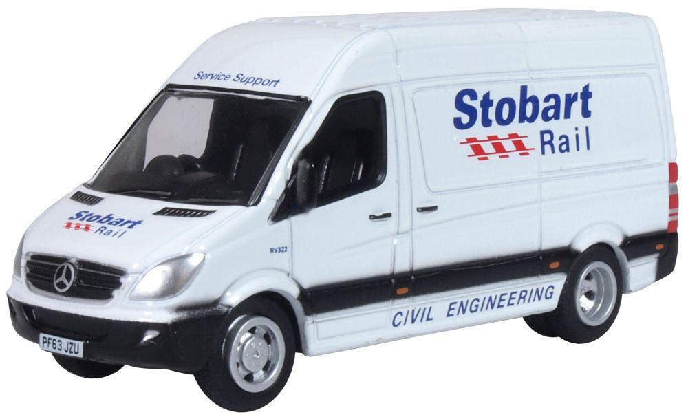 Oxford Diecast Mercedes Sprinter Van Stobart Rail OD76MSV002