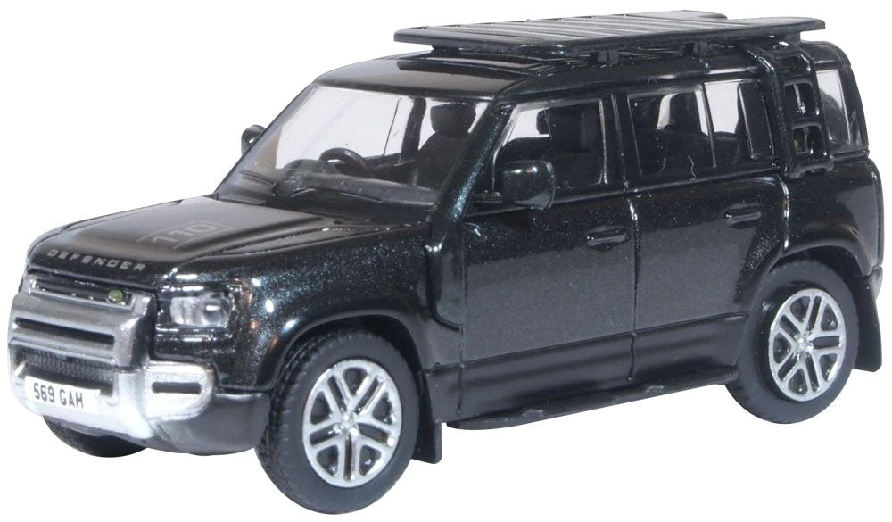 Oxford Diecast Land Rover Defender 110 Explorer Santorini Black OD76ND110002