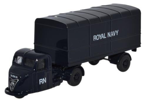 Oxford Diecast Scammell Scarab Van Trailer Royal Navy OD76RAB010