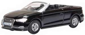 Oxford Diecast Audi S3 Cabriolet Mythos Black OD76S3002