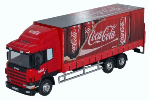 Oxford Diecast Scania 94D 6 Wheel Curtainside Coca Cola OD76S94004CC