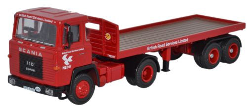 Oxford Diecast Scania 110 Flatbed Trailer BRS OD76SC110002