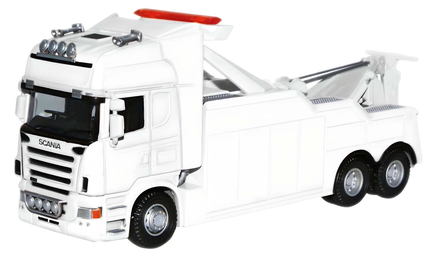 Oxford Diecast Scania Topline Recovery Truck White OD76SCA03REC