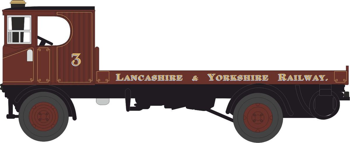 Oxford Diecast Sentinel Flatbed Lancashire &amp; Yorkshire Railway OD76SEN003