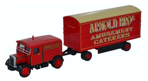 Oxford Diecast Scammell Showtrac &amp; Dodgem Trailer Arnold Bros OD76SST007