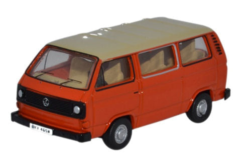 Oxford Diecast VW T25 Bus Ivory/Brilliant Orange OD76T25008