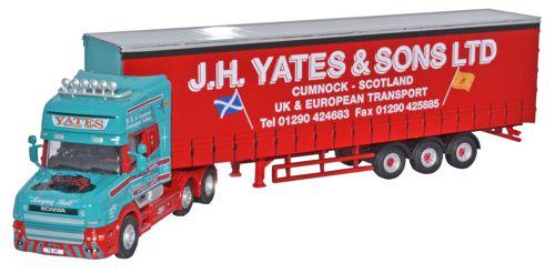 Oxford Diecast Scania T Cab Topline Curtainside J H Yates and Sons Ltd OD76TCAB003