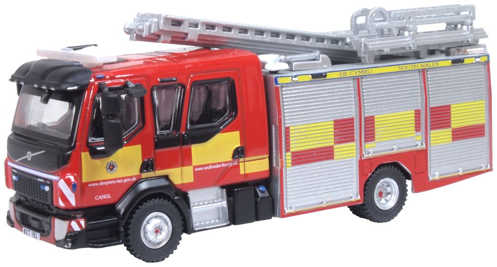 Oxford Diecast Volvo FL Emergency 1 Pump Ladder South Wales Fire & Rescue OD76VEO002