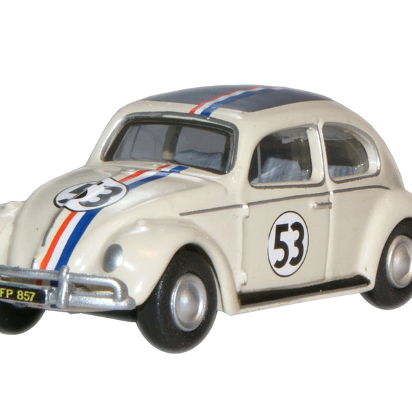 Oxford Diecast VW Beetle Pearl White (Herbie) OD76 | Access Models