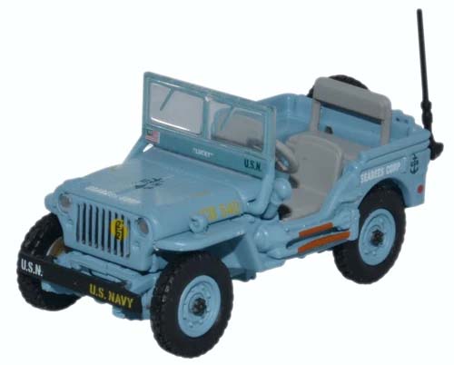 Oxford Diecast Willys Jeep MB US Navy Seebees OD76WMB002