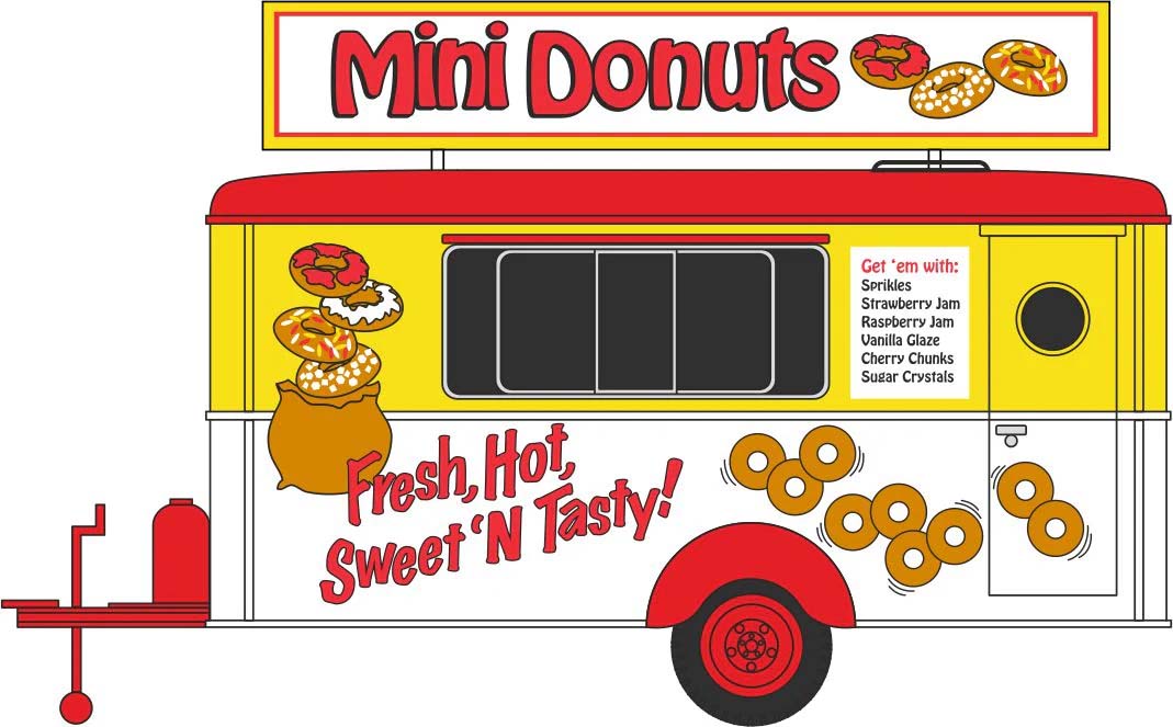 Oxford Diecast Mobile Trailer Mini Donuts OD87TR019