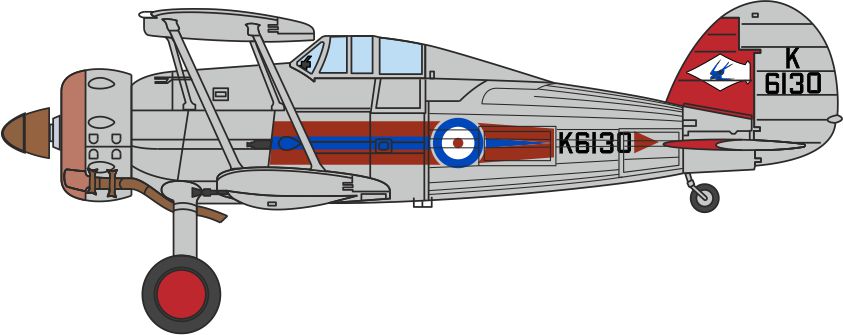 Oxford Aviation Gloster Gladiator RAF No.72 Sqn Church Fenton 1937 ODAC122