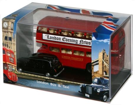 Oxford Diecast London Bus &amp; Taxi Set ODLD004