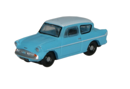 Oxford Diecast Ford Anglia Caribbean Turquoise/White ODN105007
