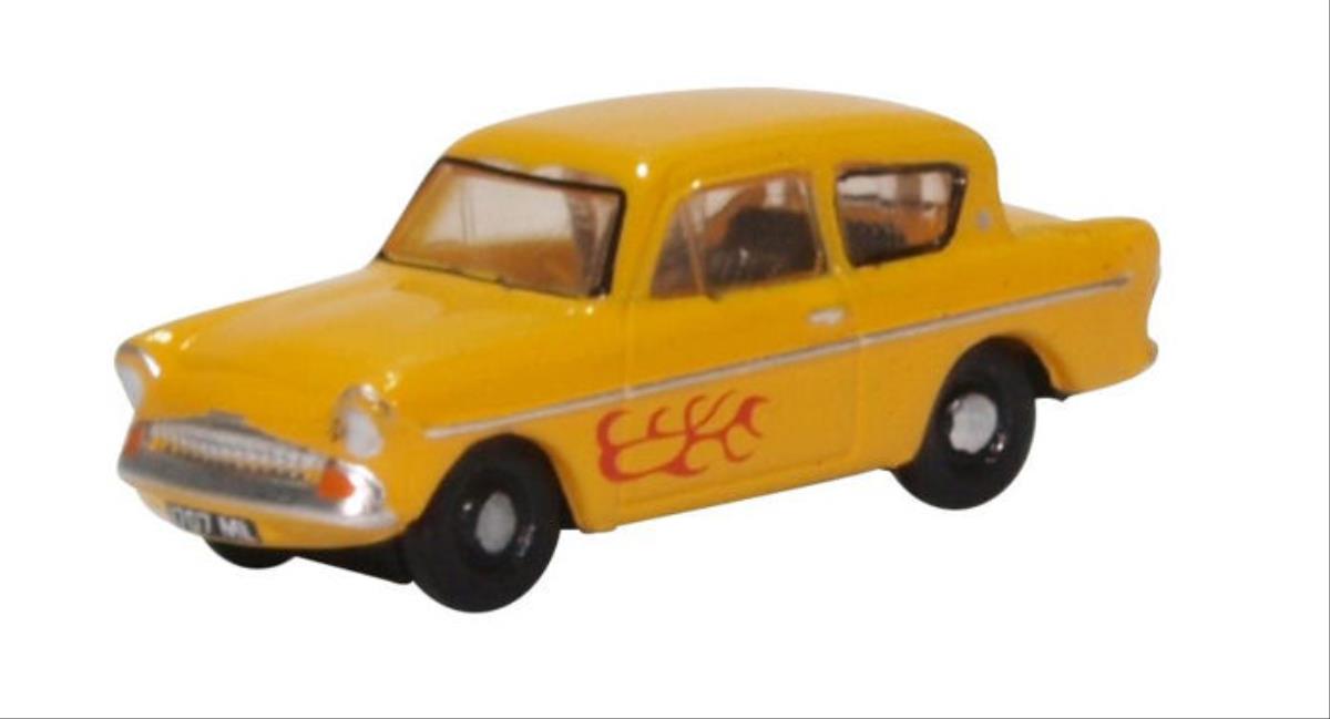 Oxford Diecast Ford Anglia Yellow (Vyv) ODN105008