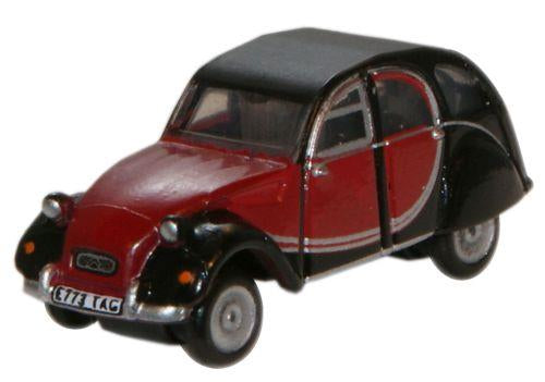 Oxford Diecast Citroen 2CV Charleston Maroon/Black ODNCT001