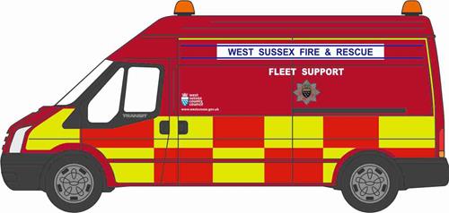 Oxford Diecast Ford Transit MkV LWB West Sussex Fire &amp; Rescue ODNFT020