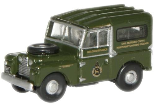 Oxford Diecast Land Rover Series I 88 Hard Top Civil Defence Corps ODNLAN188001