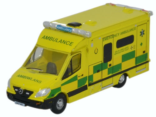 Oxford Diecast Mercedes Ambulance Wales ODNMA001