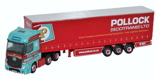 Oxford Diecast Mercedes Actros Curtainside Pollock ODNMB002