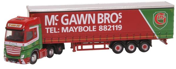 Oxford Diecast Mercedes Actros Curtainside McGawn Bros ODNMB007