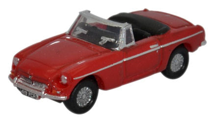 Oxford Diecast MGB Roadster Tartan Red ODNMGB001