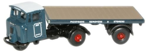 Oxford Diecast Scammell Mechanical Horse Flatbed Trailer Pickfords ODNMH007