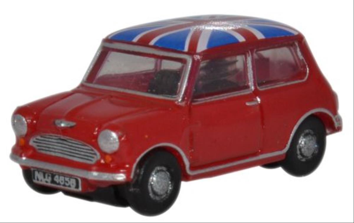 Oxford Diecast Classic Mini Tartan Red / Union Flag ODNMN001