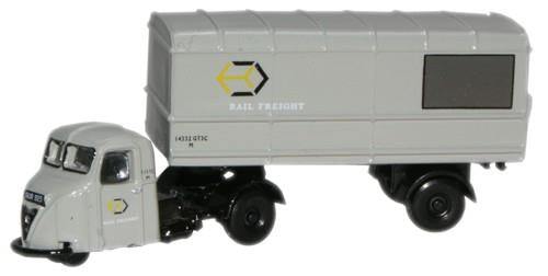 Oxford Diecast Scammell Scarab Van Trailer Railfreight Grey ODNRAB003