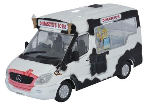 Oxford Diecast Whitby Mondial Mercedes Ice Cream Van Dimascios ODWM004