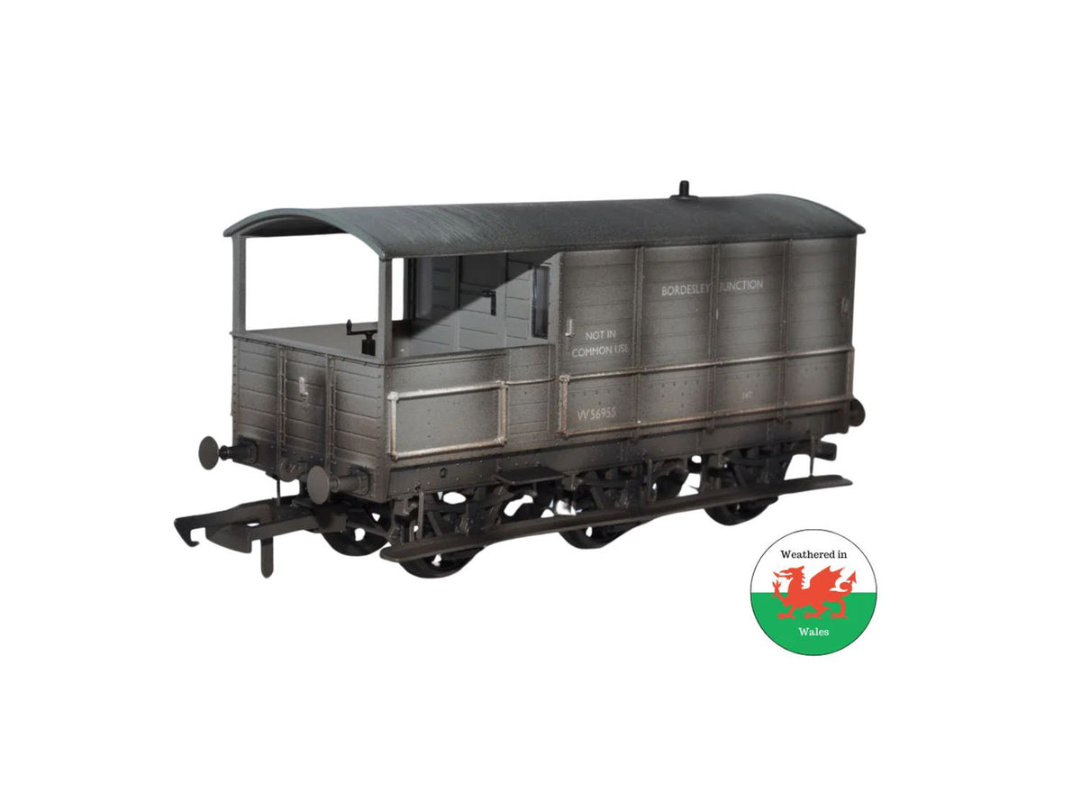 Oxford Rail Toad Brake Van BR 6 Wheel Bordesley Jct Weathered OR76TOA003W