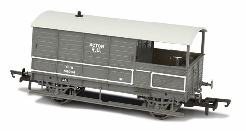 Oxford Rail Toad Brake Van GWR 4 Wheel Plated (Late) Acton 56034 OR76TOB002