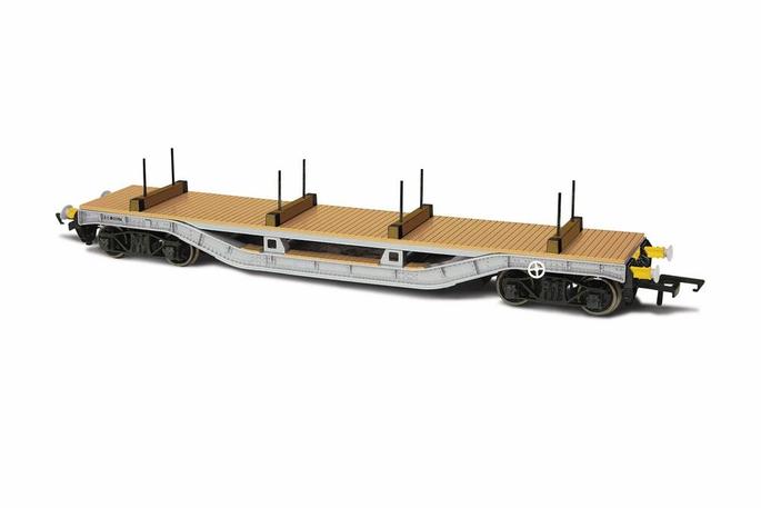 Oxford Rail Warwell A Flat Wagon Diamond Bogies British Steel DM748305 OR76WW003