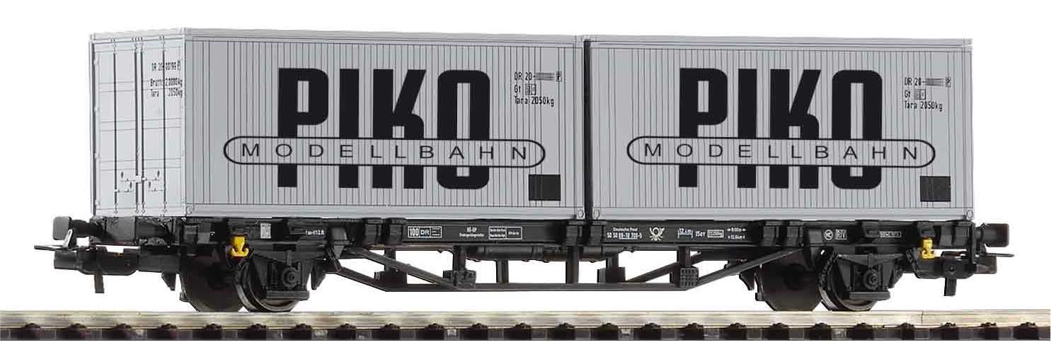 Piko Hobby DR VEB Piko Flat Wagon w/2xContainer Load IV PK27709